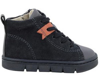 Primigi cuir bleu lacet rouge